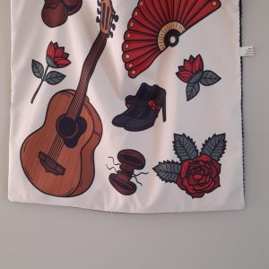 Sac de danse motif accessoires de flamenco
