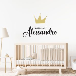 Sticker prince + prénom personnalisé